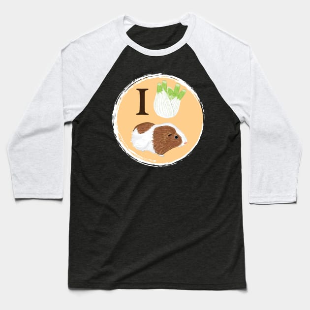 I Love Guinea Pigs I Baseball T-Shirt by JDHegemann